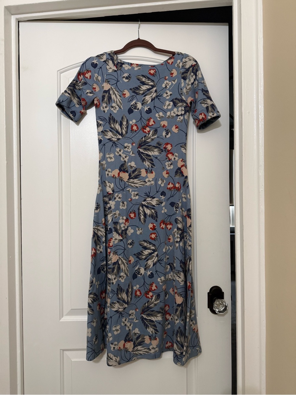 Lauren Ralph Lauren Light Blue Floral Midi Dress